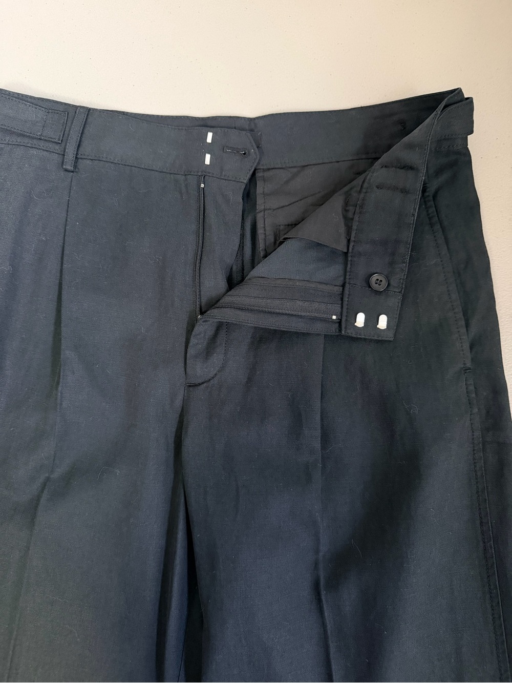Madewell High Rise Barrel Leg Pants NWT Size 8 Black Pleated Full Length - Picture 8 of 12